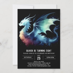 Convites Dreamon Dragon Birthday Digital