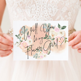 Convites Dreamoral Floral V2 Flower Girl Card