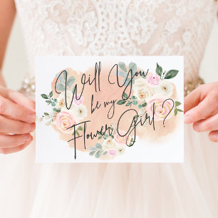 Convites Dreamoral Floral V2 Flower Girl Card