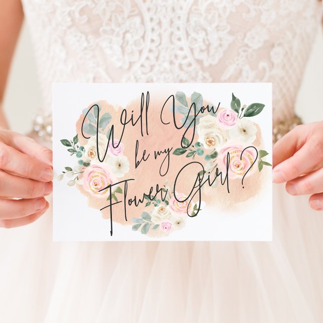 Convites Dreamoral Floral V2 Flower Girl Card (Criador carregado)