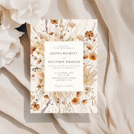 Convites Dreamy Autumn Wildflower Wedding