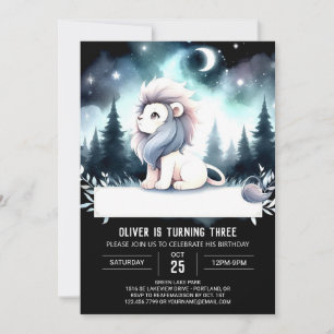 Convites Dreamy Boho Lion Birthday