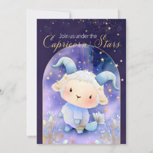 Convites Dreamy Capricorn Starry Night Birthday