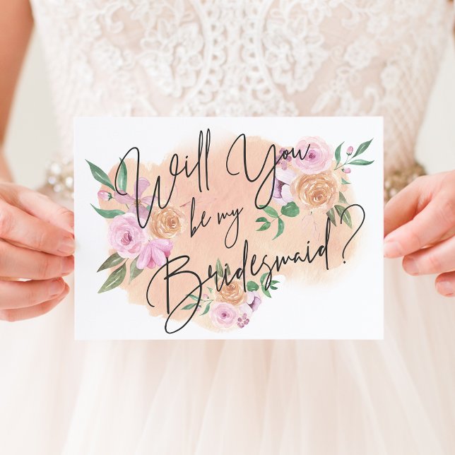 Convites Dreamy Floral Bridesmaid Card (Criador carregado)
