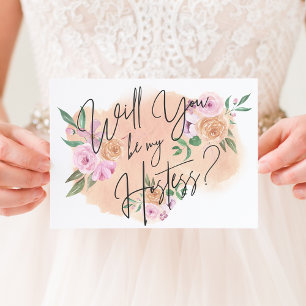 Convites Dreamy Floral Hostess Card