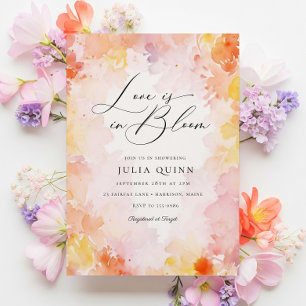 Convites Dreamy Floral Love está em Bloom Chá de panela
