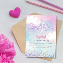 Dreamy Girly Na Nuvem Nove Nove Aniversário