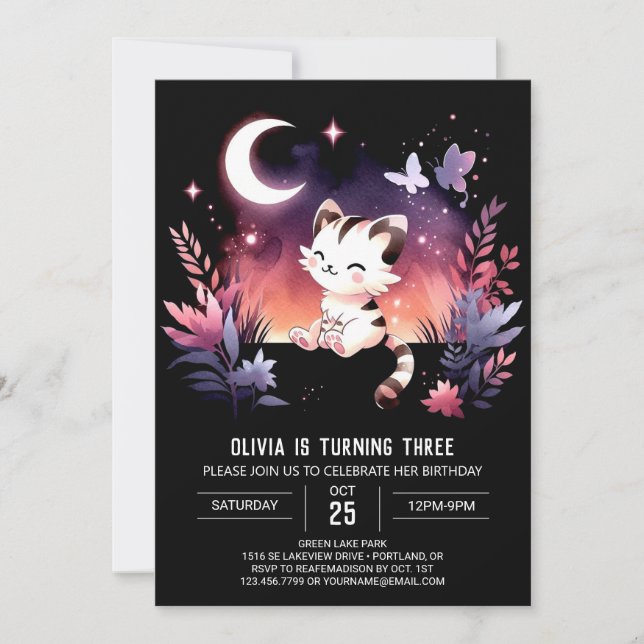 Convites Dreamy Kids Tiger Birthday (Frente)