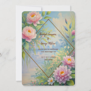 Convites Dreamy Lakeside Garden Wedding