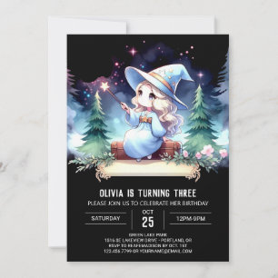 Convites Dreamy Magic Wizard Birthday