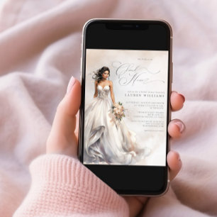 Convites Dreamy Pastel Ela está no Chá de panela Nine