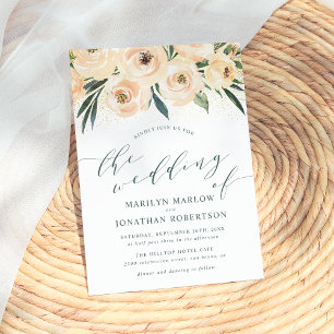 Convites Dreamy Rosa e Dourado Casamento Glitter