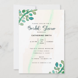 Convites Dreamy Watercolor Chá de panela Greenery