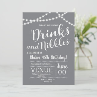 Convites Drinks and Nibbles Invitation