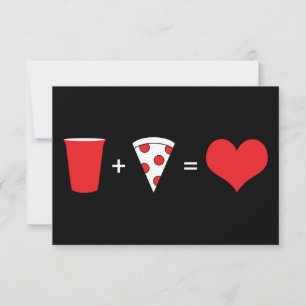 Convites drinks + pizza = love