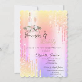 Convites Drips Brunch & Bubbly Chuveiro de Noiva Ombre