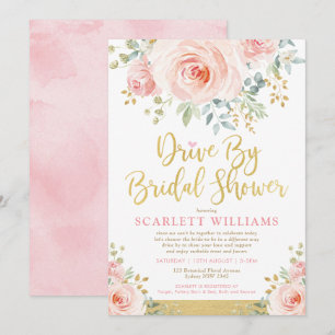 Convites Drive By Chá de panela Quarantine Wedade Parade