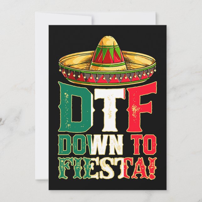 Convites DTF Para Fiesta México Cinco de Mayo Men Mexica (Frente)