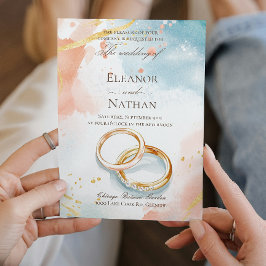 Convites Duas alianças de ouro que sofisticei