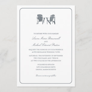 Convites Duas cadeiras de Adirondack que Wedding