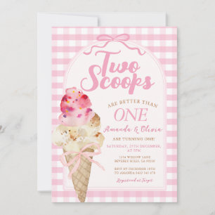 Convites Duas colheres são melhores que um Sorvete de anive