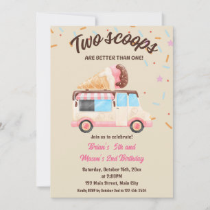 Convites Duas Colheres São Melhores Que Uma Festa de aniver