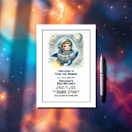 Convites "Duas da Lua" Festa de aniversário do Rocket Toddl