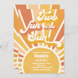 Convites Duas Diversão Na Festa Do segundo aniversário Sol