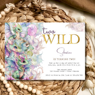 Convites Duas festas de aniversário de criança de dragões m