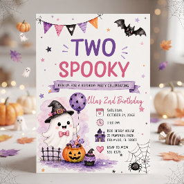 Convites Duas Festas de Aniversário de Halloween Assustador