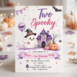 Convites Duas Festas de Aniversário de Halloween Assustador