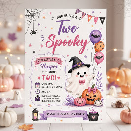 Convites Duas Festas de Aniversário de Halloween Assustador