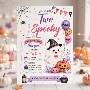 Convites Duas Festas de Aniversário de Halloween Assustador
