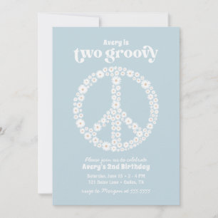 Convites Duas Festas de aniversário de margarida 70 Groovy