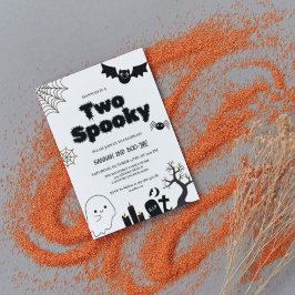 Convites Duas festas de aniversário do Dia das Bruxas Spook