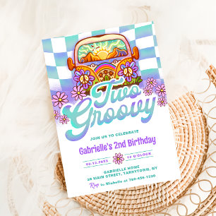 Convites Duas Festas de segundo aniversário Boho Floral Dai