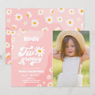 Convites Duas Festas de segundo aniversário Boho Retro Dai