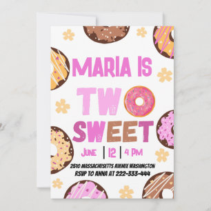 Convites Duas Festas de segundo aniversário da Rosquinha Do