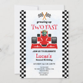 Convites Duas Festas de segundo aniversário de Carro Rápido