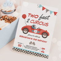 Duas Festas de segundo aniversário de Carro Vermel