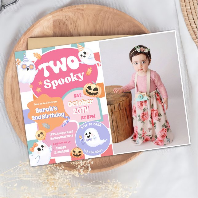 Convites Duas Festas de segundo aniversário de Feliz Hallow (Criador carregado)