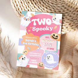 Convites Duas Festas de segundo aniversário de Feliz Hallow