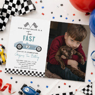 Convites Duas Festas de segundo aniversário Rápido de Carro
