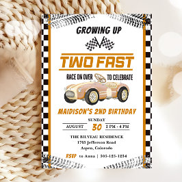 Convites Duas Festas de segundo aniversário Rápido de Carro