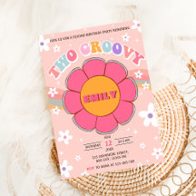 Duas Festas do segundo aniversário Arco-Íris Retro