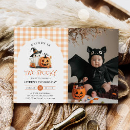 Convites Duas Foto do segundo aniversário Fantasma de Hallo