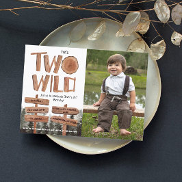 Convites Duas Foto Rustic Woodland Selvagem