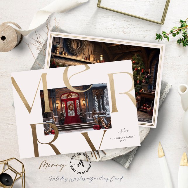 Convites Duas Fotografias Personalizadas Tipografia Elegant (Criador carregado)