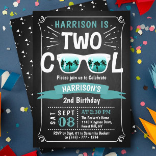 Convites Duas Legal Chamadas De segundo aniversário De Tec