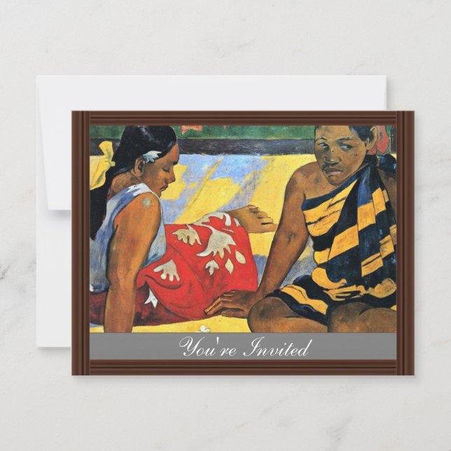 Convites Duas Mulheres Do Taiti (O Que É O Novo Parau Api) (Frente)